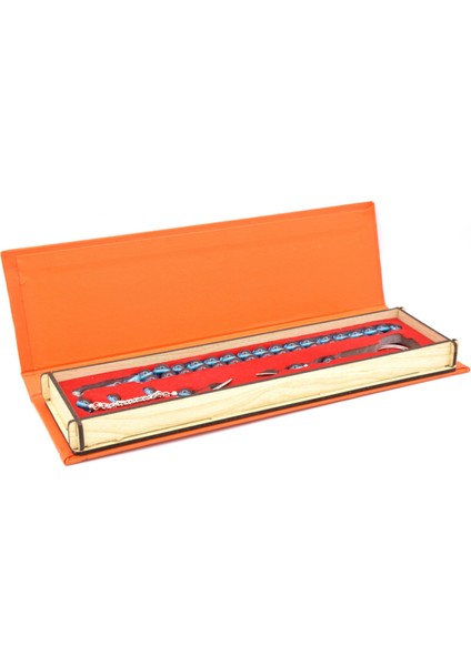 Özel Kutusunda Anahtarlıklı Beyzi Kesim Mavi Katalin Tesbih Seti modelleri