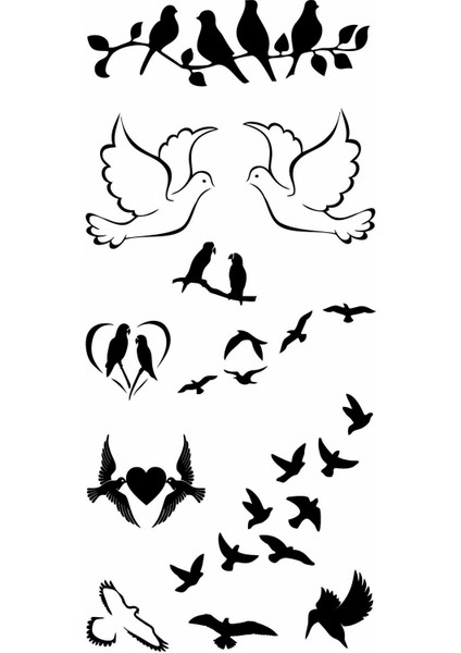 Güvercin Geçici Vücut Dövmesi