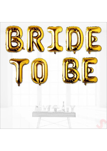 Bride To Be Folyo Balon, 40 cm - Altın