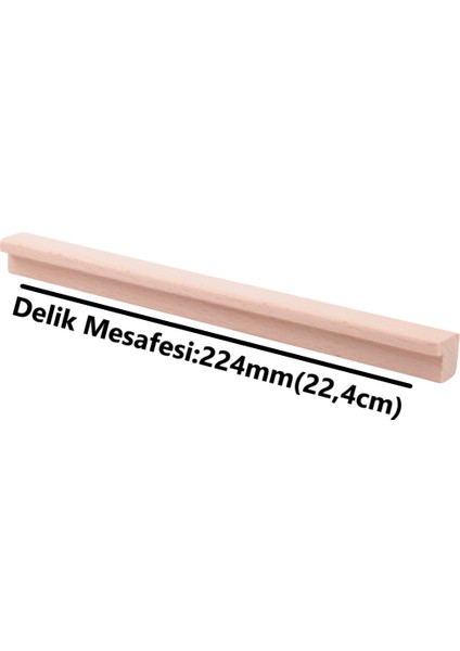 Ziodi Terra 224 mm (22,4 cm) Ahşap Kulp Lüks Country Mutfak Mobilya Dolap Çekmece Kulbu 224 mm