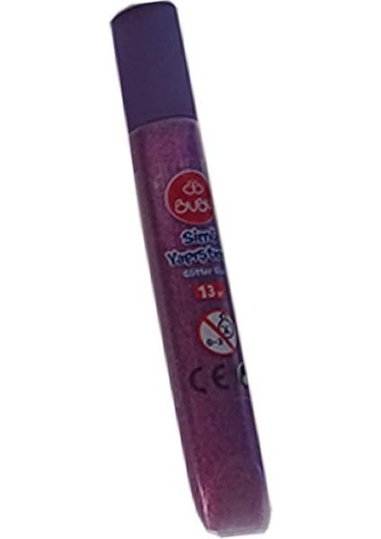Simli Yapıştırıcı 13 gr 1 Adet Simli Uhu Anasınıfı Kreş Süsleme Etkinlik Mor Simli Yapıştırıcı