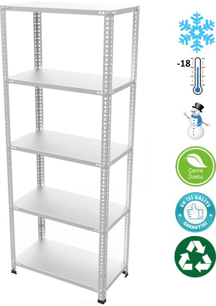 ® 5 Katlı Paslanmaz Krom Raf, Soğuk Oda Rafı 43X75-0.70 MM-150 cm fiyatları