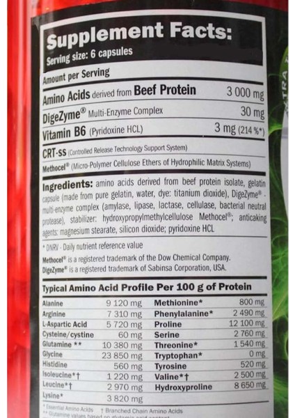 Amıx Beef Extra Amino 198 Kapsül