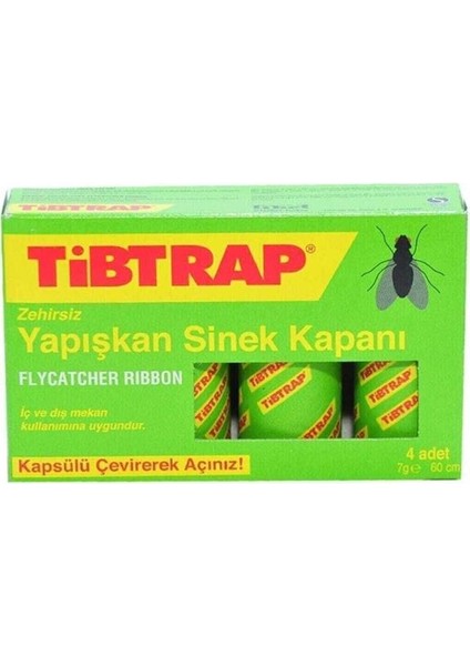 Haşere Için Tibtrap Yapışkan Sinek Kapanı 4 Lü