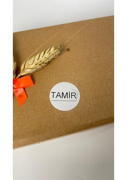 Tamir Yazılı Çizgili Yuvarlak Yapışkanlı Etiket 3 x 3 cm 150 Adet