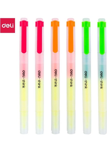 Alithestereo Deli U35304 Çift Taraflı Fosforlu Kalem 6lı 100119924