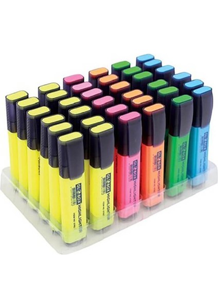Alithestereo Globox 3233 Fosforlu Kalem Pastel Renkler 36LI Stn