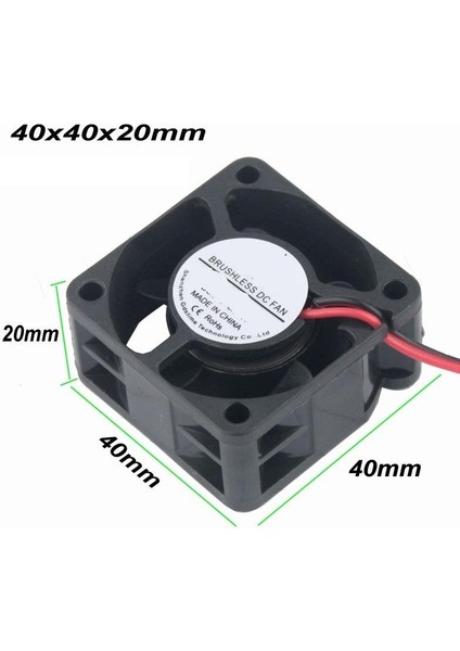 40MM x 40MM x 20MM 4 cm Fan 12 Volt 2 Pin fiyatları