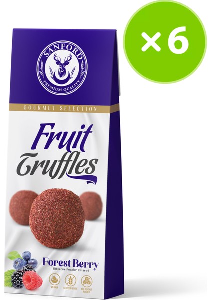 Fruit Truffles Hibisküs Tozu Kaplamalı Orman Meyve Topu 80 gr x 6
