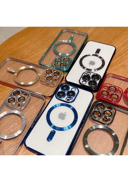 Apple iPhone 11 Pro Max Kılıf Kamera Lens Korumalı Renkli Magsafe Şeffaf Silikon indirimleri
