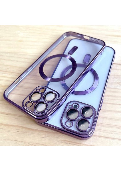 Apple iPhone 11 Pro Kılıf Kamera Lens Korumalı Renkli Magsafe Şeffaf Silikon