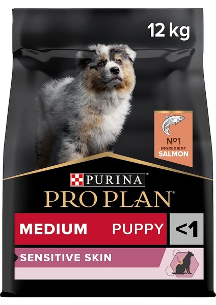 Proplan Medium Puppy Somon Köpek 12KG Sensitive Skin Somonlu Yavru Köpek Maması