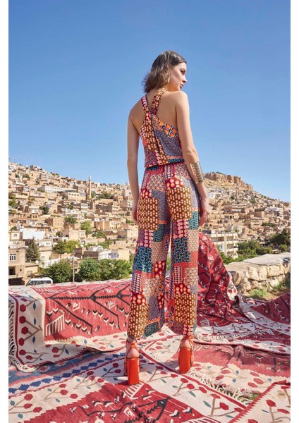 Kadın Etnik Desenli Tulum 23006 fiyatları