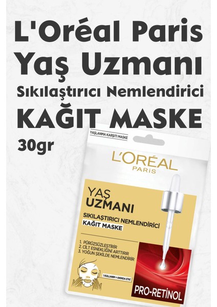 L'Oréal Paris Loreal Paris Yaş Uzmanı Sıkılaştırıcı Nemlendirici Kağıt Maske 30 gr