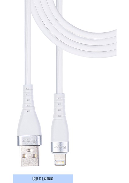 Atongm 3A/60W USB To Lightning Şarj ve Data Kablo (1.2 Metre) Lisanslı Made For Apple