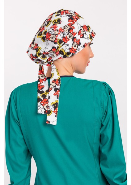 Beyaz Minnie Mouse Hemşire Doktor Tesettür Bone indirimleri