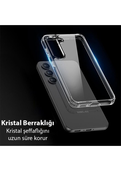 Polham Shockproof Darbe Emici Kamera Korumalı Samsung Galaxy S23 Plus Uyumlu Silikon Kılıf, Sararmaz Kılıf