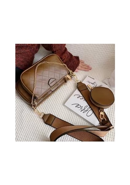 Omuzdan Askili Çanta Kadın Moda Alfabe Flap Ekose Zincir Fermuar Bayan Çanta Rahat Askılı Çanta Bayan Tote Çanta (Yurt Dışından) fiyatları