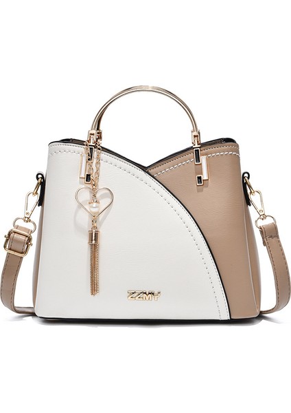 Yeni Trendy Çanta Kontrast Renk Büyük Kapasiteli Moda Tek Omuz Messenger Çanta (Yurt Dışından)