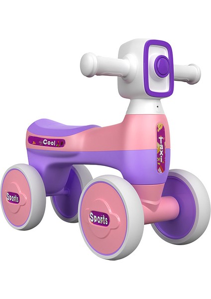 Pedalsız Çocuk Denge Aracı 1-3 Yaşında Yürümeye Başlayan Scooter Dört Tekerlekli Bebek Scooter (Yurt Dışından)