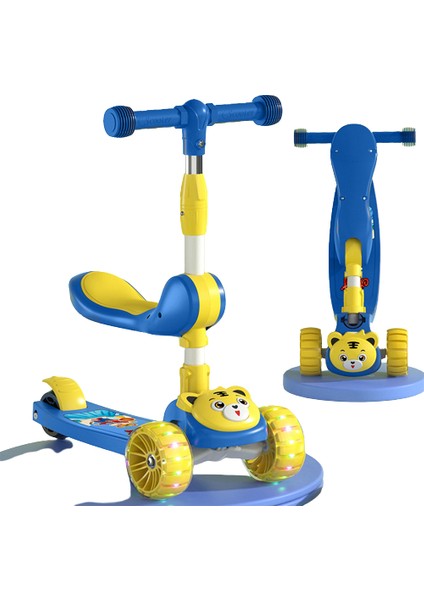1-12 Yaş Arası Çocuk Scooter'ı Üçü Bir Arada Yo-Yo Arabaya Oturabilir (Yurt Dışından)