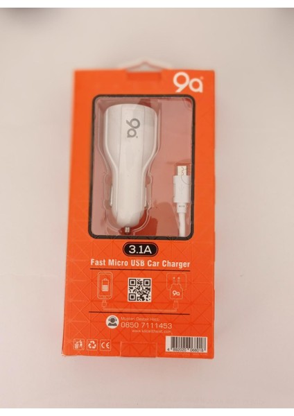 Micro USB Oto Hızlı Şarj 3.1A Çakmaklık Şarj Cihazı