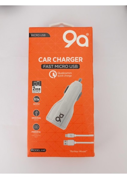 Micro USB Oto Hızlı Şarj 3.1A Çakmaklık Şarj Cihazı