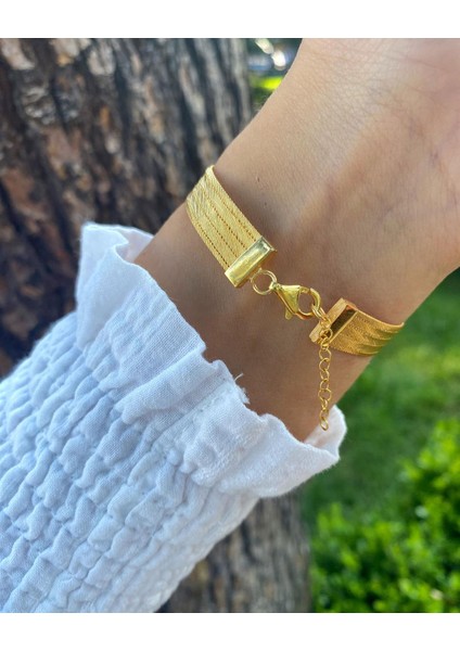 Kadın Gümüş Bagetli 5 Sıra Hasır Bileklik fiyatları