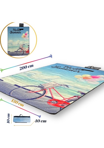 Plaj Çantası,Plaj Havlusu, Plaj Battaniyesi, Kamp Malzemeleri, Piknik Örtüsü, Plaj Seti, Yer ve Plaj Minderi, Katlanabilir, Hafif, Su Geçirmez, Kum Geçirmez