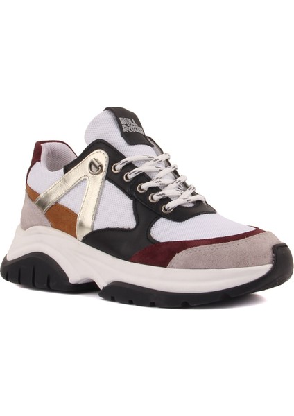 Sail Lakers - Bordo, Gri Süet, Siyah Deri Bağcıklı Kadın Sneaker fiyatları