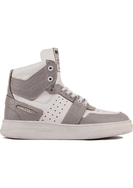Sail Lakers - Gri, Beyaz Deri Bağcıklı Erkek Sneaker