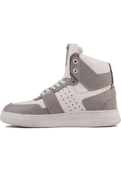 Sail Lakers - Gri, Beyaz Deri Bağcıklı Erkek Sneaker modelleri