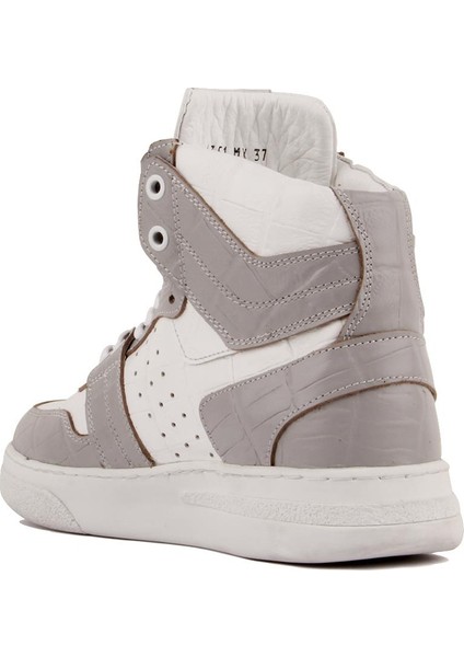 Sail Lakers - Gri, Beyaz Deri Bağcıklı Erkek Sneaker fırsatları