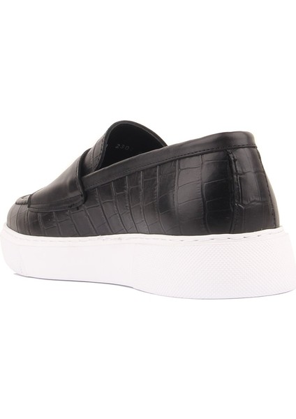 Sail Lakers - Siyah Deri Croco Desenli Kadın Günlük Ayakkabı fırsatları