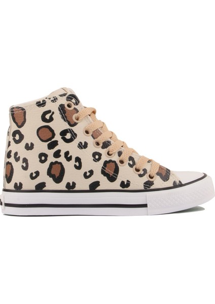 - Leopar Desenli Kadın Sneaker