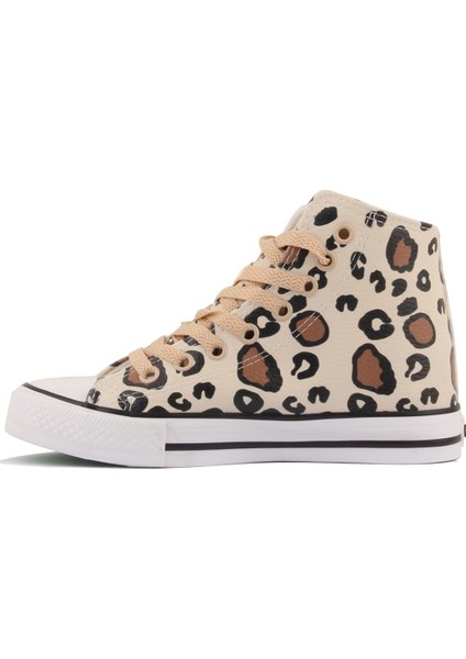 - Leopar Desenli Kadın Sneaker