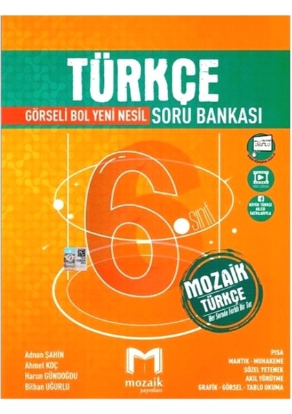 Mozaik Yayınları 6. Sınıf Türkçe Soru Bankası + Paragraf Soru Bankası fiyatları