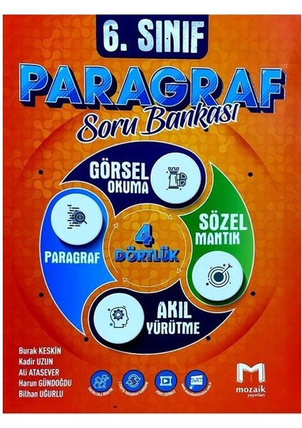 Mozaik Yayınları 6. Sınıf Türkçe Soru Bankası + Paragraf Soru Bankası modelleri