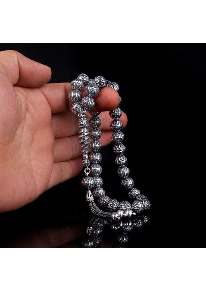 Tamamı 925 Ayar Gümüş Büyük Boy Tesbih modelleri