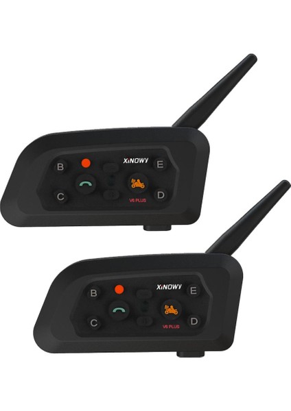 V6 Artı Motosiklet Kask Bluetooth Kulaklık Interkom 1200M Interkom Iletişimci Su Geçirmez 2 Binici