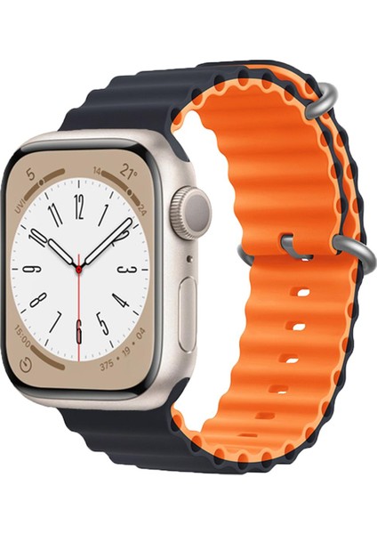Apple Watch 38-40-41MM Krd-28 Ocean Çift Renkli Siyah Kordon fiyatları
