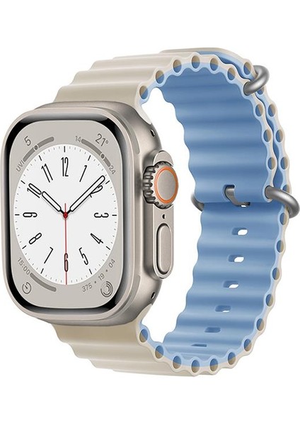 Apple Watch 38-40-41MM Krd-28 Ocean Çift Renkli Mavi Kordon fiyatları