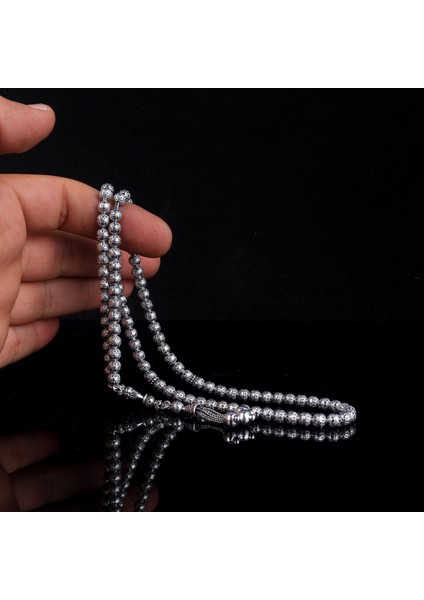Tamamı 925 Ayar Gümüş Mini Boy 99'luk Tesbih fiyatları