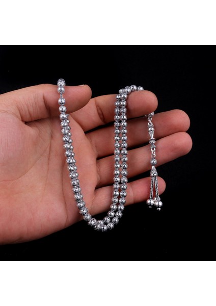 Tamamı 925 Ayar Gümüş Mini Boy 99'luk Tesbih modelleri