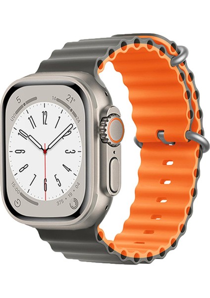 Apple Watch 38-40-41MM Krd-28 Ocean Çift Renkli Gri Kordon fiyatları