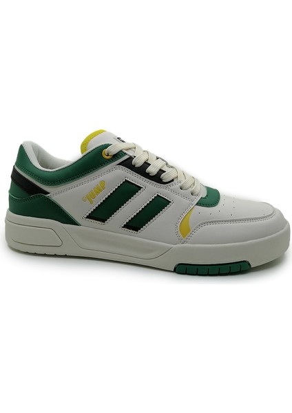 28693 Beyaz - Yeşil Erkek Sneaker Günlük Spor Ayakkabı