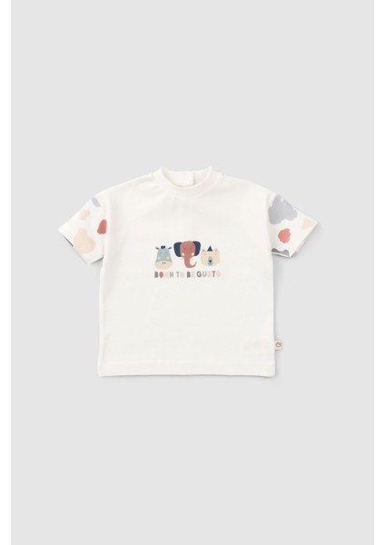 Organik Pamuk Bebek Şort Takım Animal Desenli modelleri