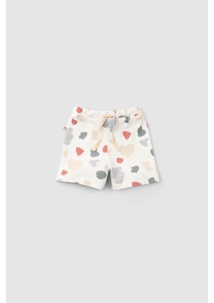 Organik Pamuk Bebek Şort Takım Animal Desenli fırsatları