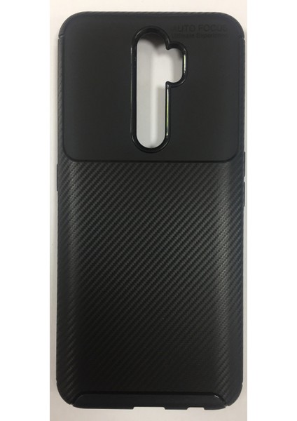 Oppo A5 2020 / A9 2020 Karbon Görünümlü Dayanıklı Lüx Silikon Kılıf