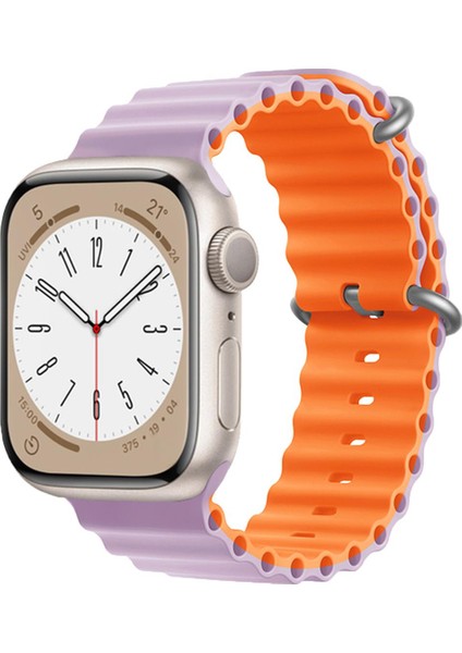 Apple Watch 38-40-41MM Krd-28 Ocean Çift Renkli Lila Kordon fiyatları